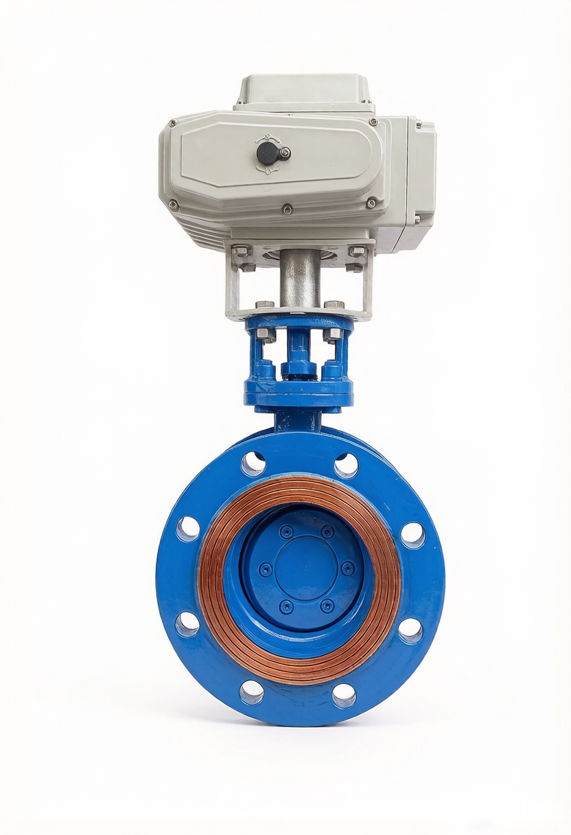 Electric Hard-Sealed Flanged Butterfly Valve